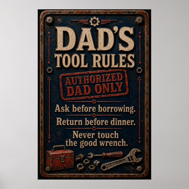 Póster del garaje de papá (Frente)
