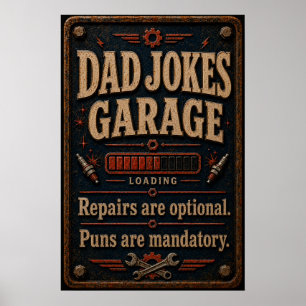 Póster del garaje de papá
