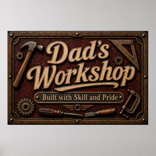 Póster del garaje de papá