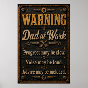 Póster del garaje de papá