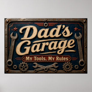 Póster del garaje de papá