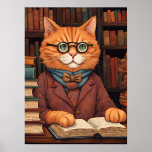 póster del gato de la biblioteca #19
