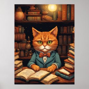póster del gato de la biblioteca #5
