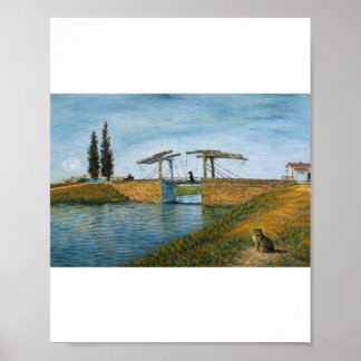 Póster del gato en el puente de Langlois