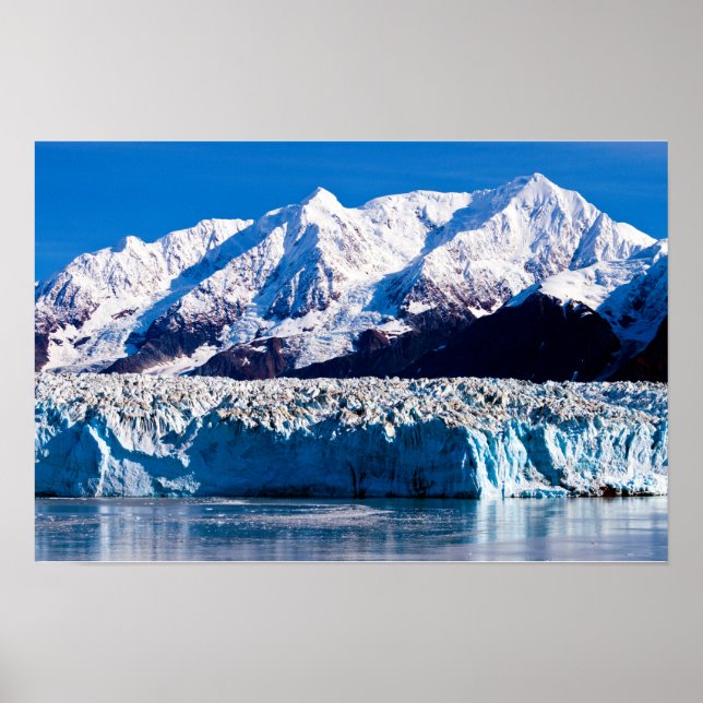 Póster del glaciar Hubbard, Alaska (Frente)