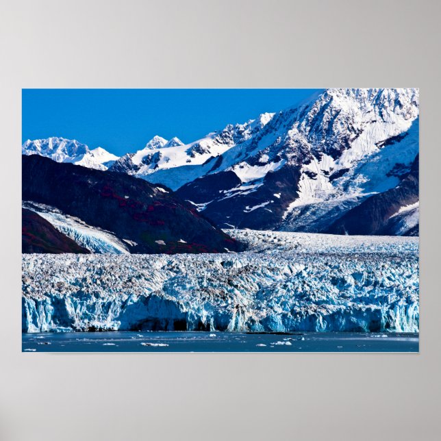 Póster del glaciar Hubbard, Alaska (Frente)