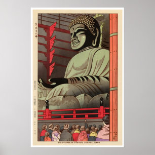 Póster del Gran Buda Impresión Japonesa en Grabado