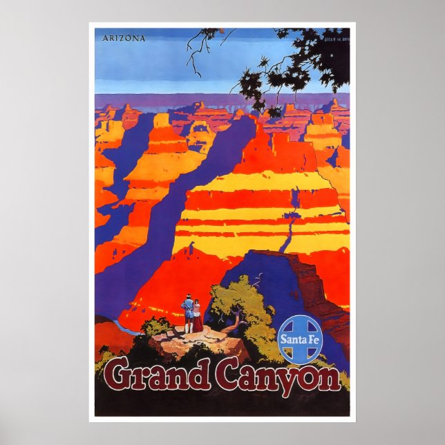 Póster del Gran Cánion Arte de Parques Nacionales  (Frente)