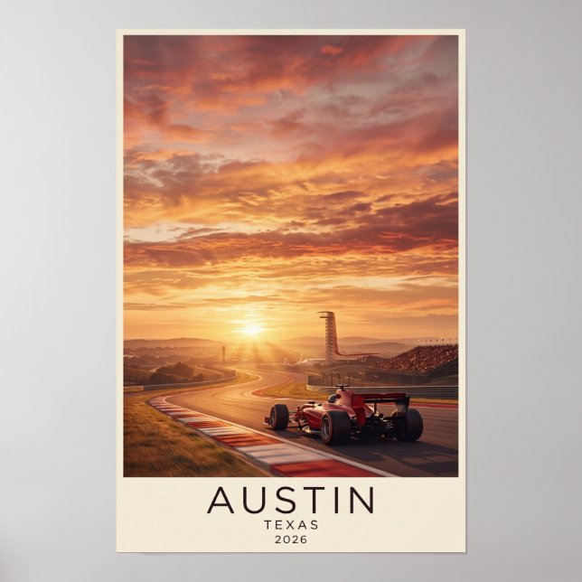 Póster del Gran Premio de Austin Texas (Frente)