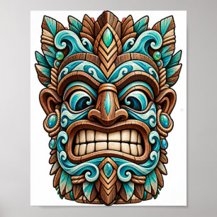 Póster del Guardián Tallado Verde Teal