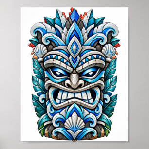 Póster del Guardián Tiki de Hielo Azul