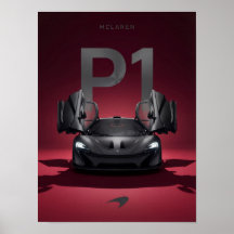 Póster del Hipercoche McLaren P1 - Supercoche Negr