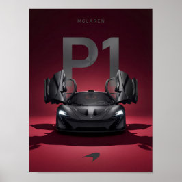 Póster del Hipercoche McLaren P1 - Supercoche Negr
