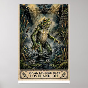 Póster del hombre rana de Loveland No. 09 en el rí