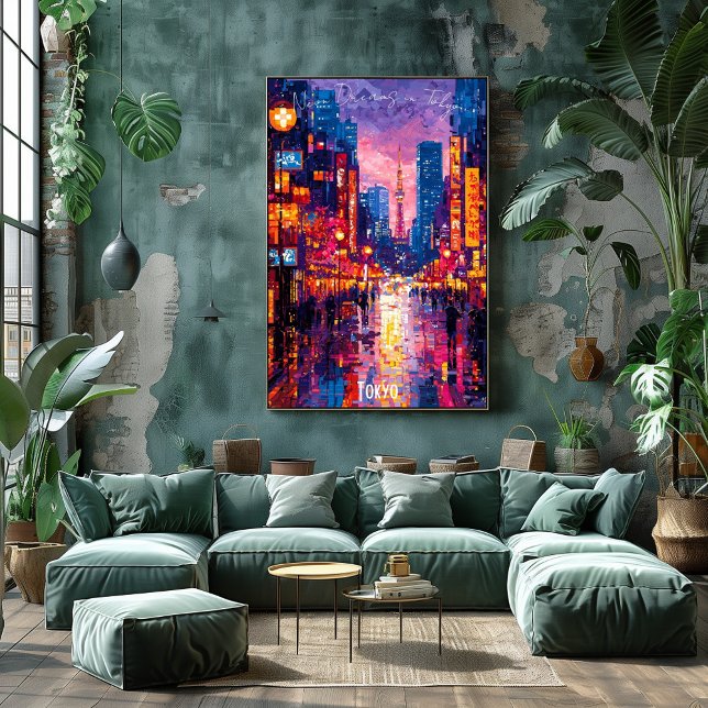 Póster del horizonte de la ciudad de Tokio - Arte  (Subido por el creador)