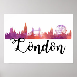 Póster del horizonte de Londres