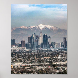 Póster del horizonte de Los Ángeles Paisaje urba