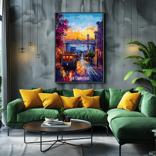 Póster del horizonte de San Francisco – California