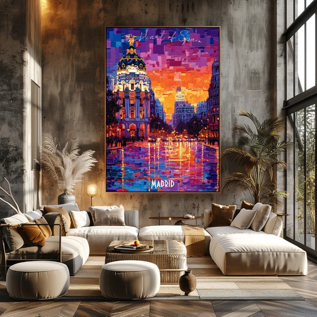Póster del horizonte urbano de la ciudad de Madrid (Subido por el creador)