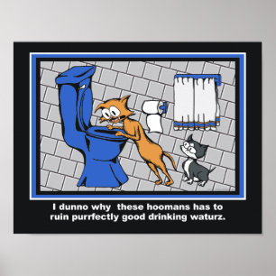 Póster Del "impresión del cuarto de baño problema del