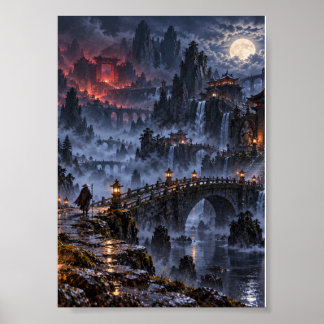 Póster del inframundo chino 5x7 - Arte asiático vi