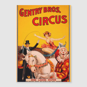 Poster del intérprete de circo de color vintage