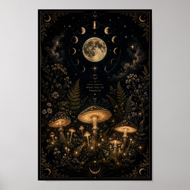 Póster del Jardín de Hongos Celestiales  (Frente)