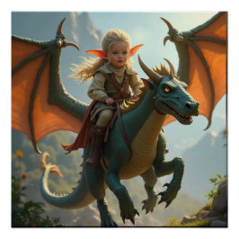 Póster del Jinete de Dragón Bebé
