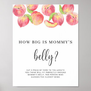 Póster del juego de cuánto mide la barriga de mamá