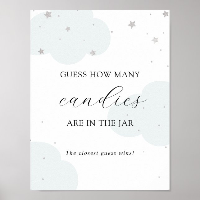 Póster del juego de la ducha 'Adivina cuántos hay  (Frente)