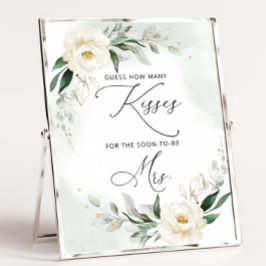 Póster del juego de la ducha de novia de cuántos b