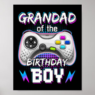 Póster Del juego de video Birthday Boy B-day Top Gamer Pa