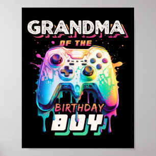 Póster Del Juego De Videojuegos Familiares De Cumpleaños 