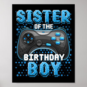 Póster Del Jugador De Videojuegos De Cumpleaños 6