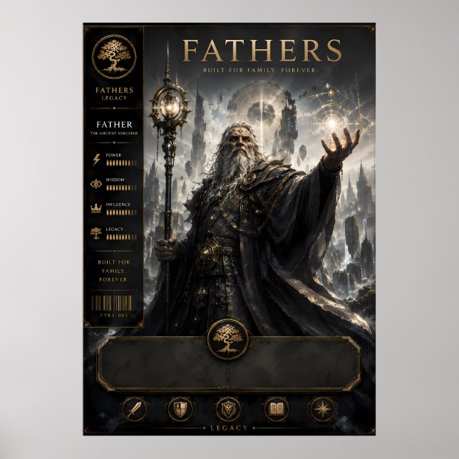 Póster del legendario mago padre (Frente)