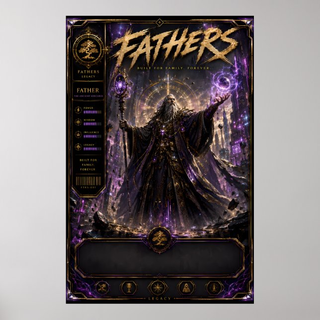 Póster del legendario mago padre (Frente)
