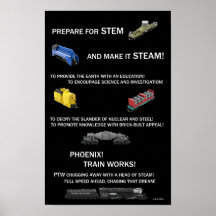 Póster del lema de Phoenix Train Works