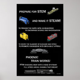 Póster del lema de Phoenix Train Works