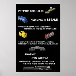Póster del lema de Phoenix Train Works