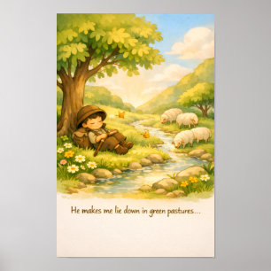 Póster del libro de historias del Salmo 23   Arte 