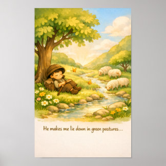 Póster del libro de historias del Salmo 23 | Arte