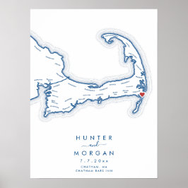 Póster del Libro de Invitados de Boda de Chatham B