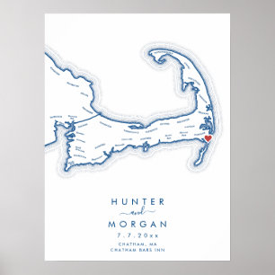 Póster del Libro de Invitados de Boda de Chatham B