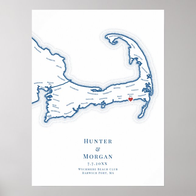 Póster del Libro de Invitados de Boda del Wychmere (Frente)