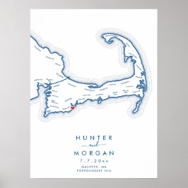 Póster del Libro de Invitados de la Boda en Poppon