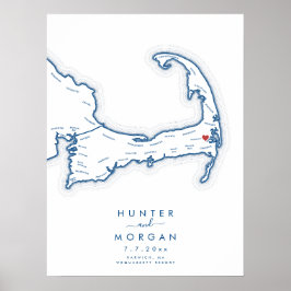 Póster del libro de invitados de la boda Wequasset