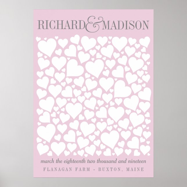 Poster del libro de visitas del boda - ELIJA SU CO (Frente)