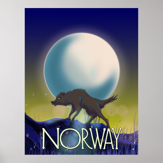 Póster del lobo de Noruega (Frente)