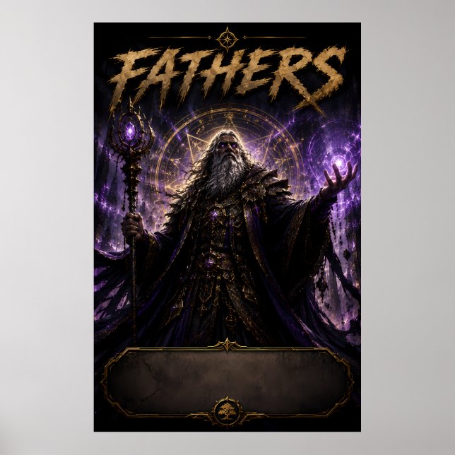 Póster del mago padre místico (Frente)