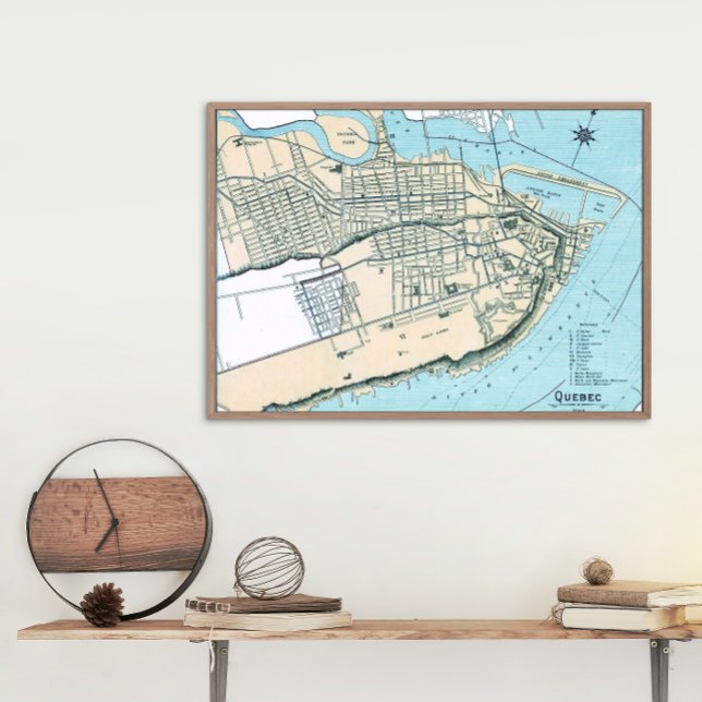 Póster del mapa de la ciudad de Quebec de 1906 (Subido por el creador)